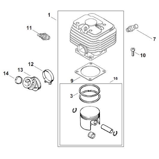 Поршневая группа Champion 372